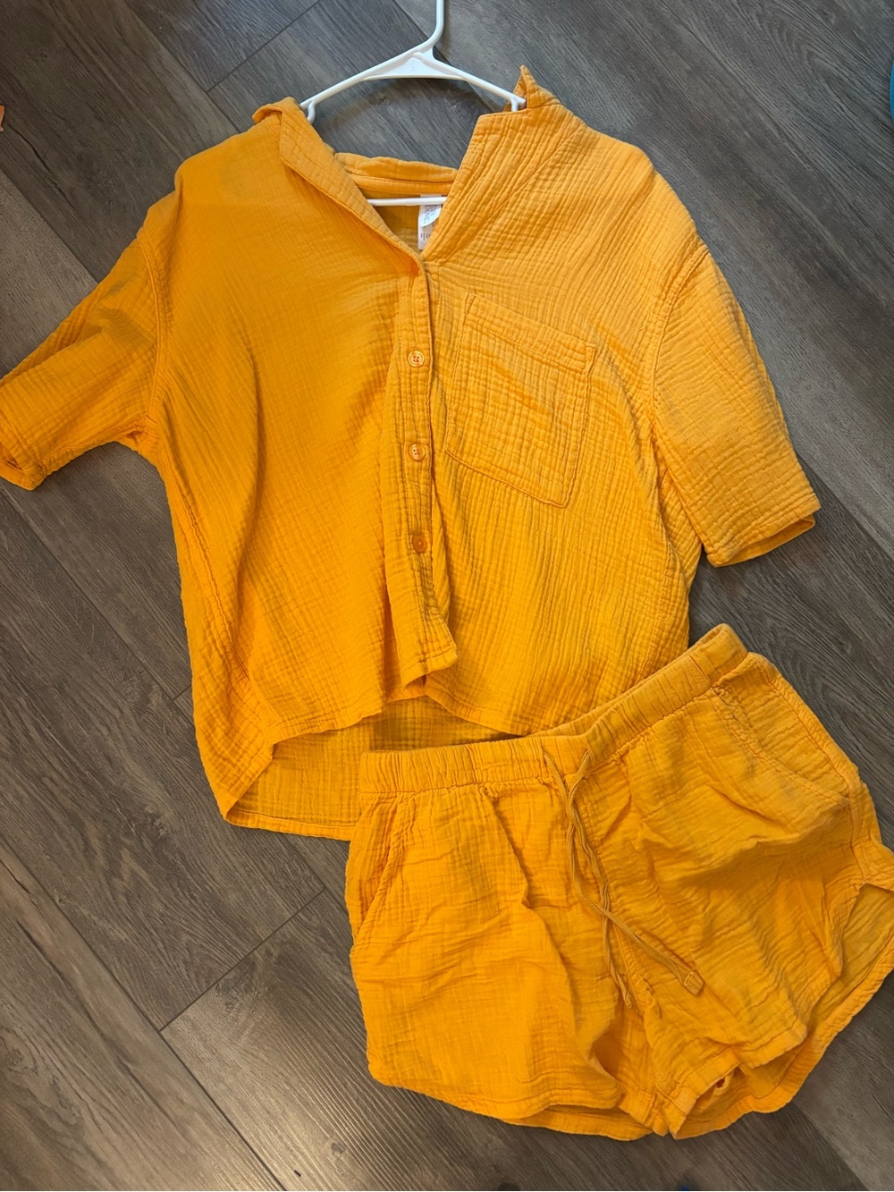 stars above Orange Linen Matching Set